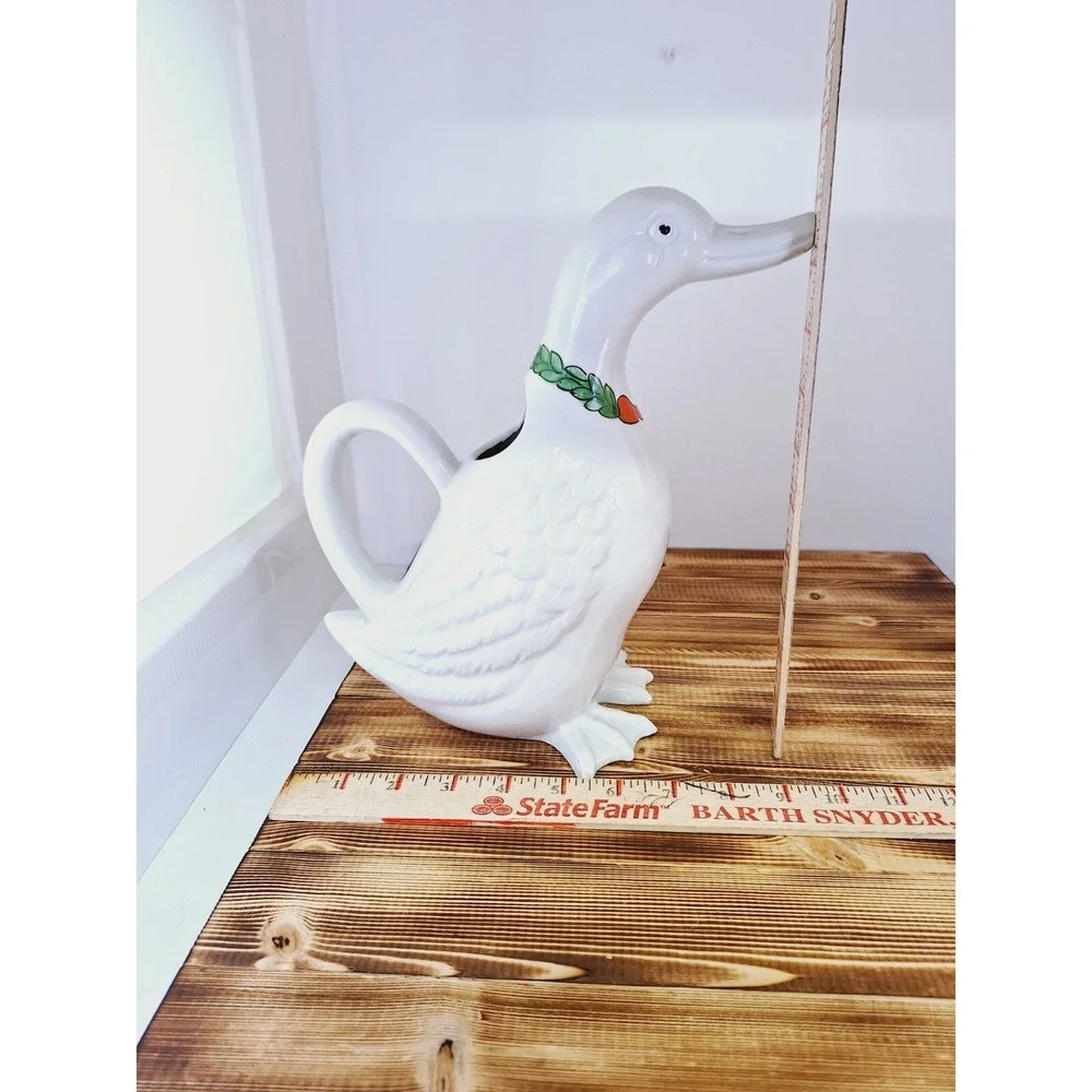 Vintage MANCER‎ TALL  DUCK WATER PITCHER Made in Italy 10